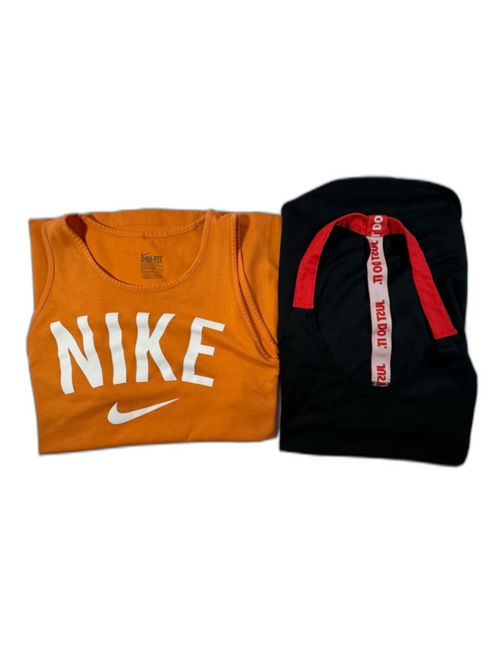 BUNDLE Women's Medium Nike Tanks - Orange & Black with White Logo